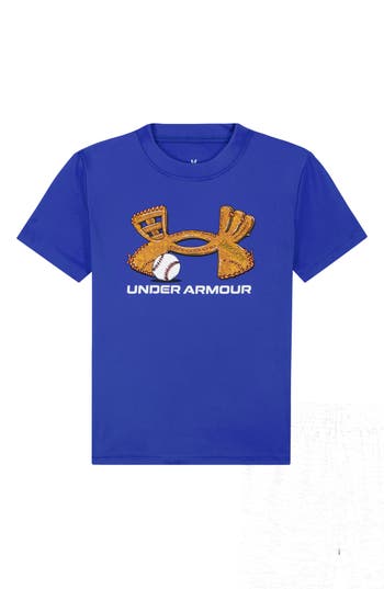 Under Armour Kids' Tech Baseball Graphic T-shirt & Shorts Set In Team Royal