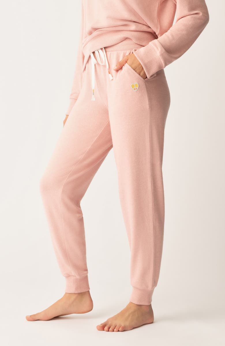 PJ Salvage Sunshine Mind Pajama Pants, Alternate, color, Rosewood