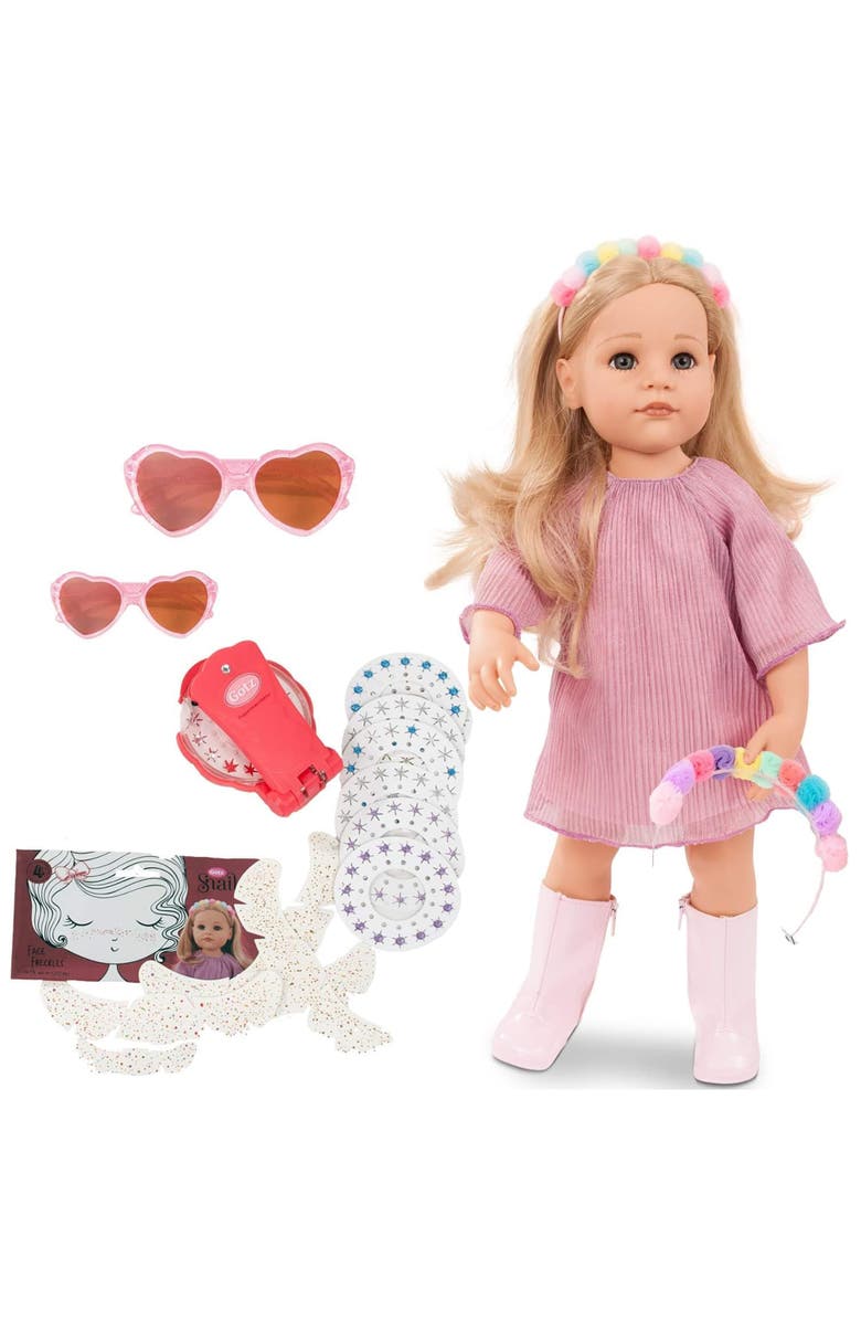 Gotz Hannah be My Mini Me 19.5" All Vinyl Doll, Main, color, Multicolored