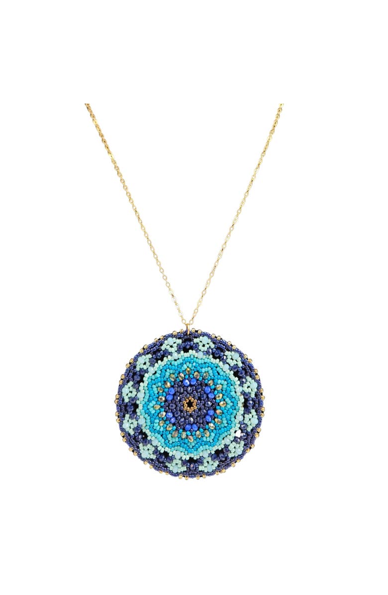 MADISON BEVERLY HILLS Mandala XL Dreamer Necklace, Main, color, Blue