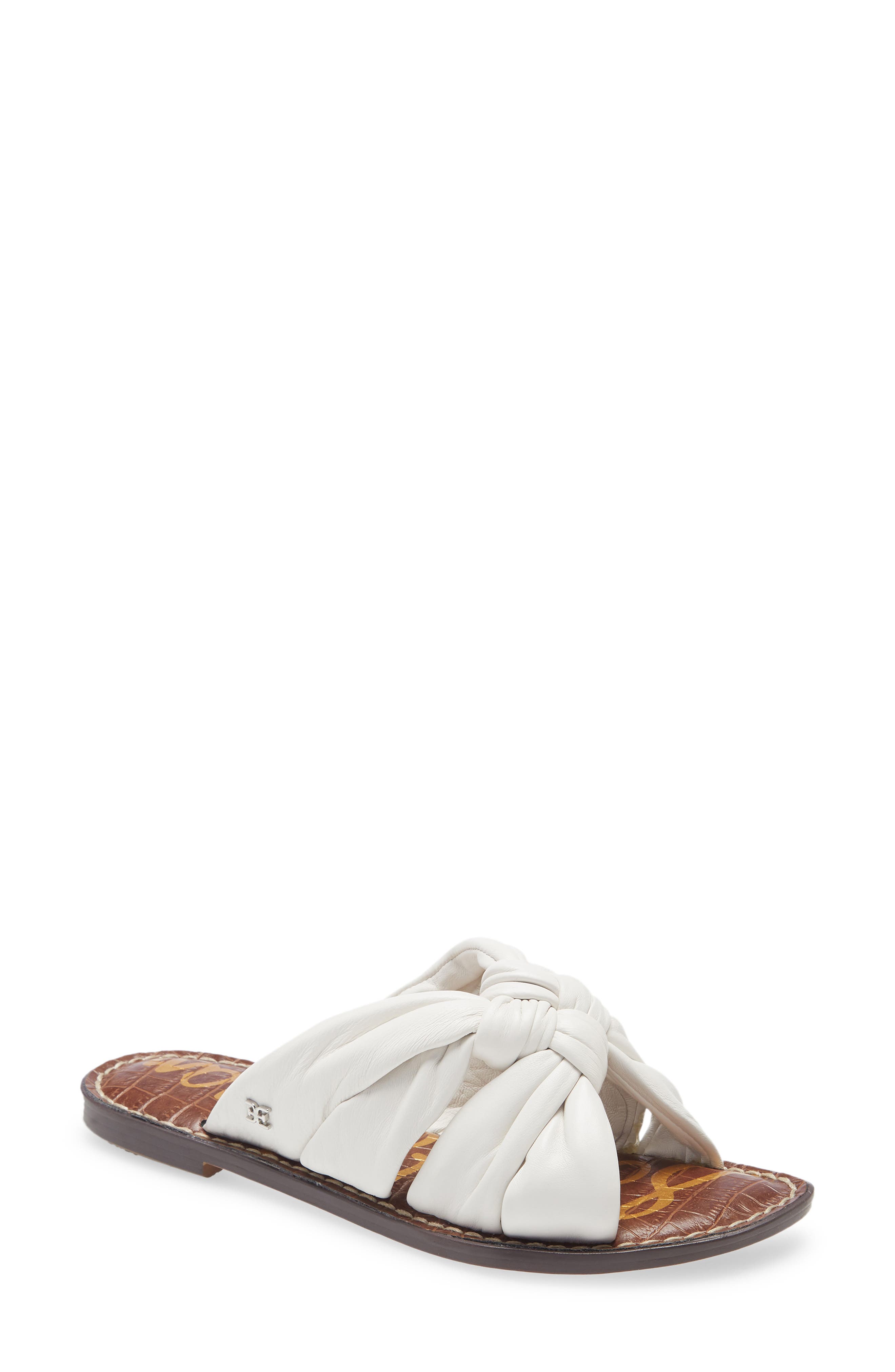 Garson Slide Sandal, Main, color, BRIGHT WHITE