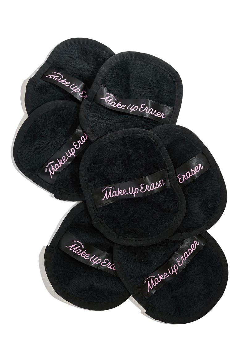 7-Day Chic MakeUp Eraser Set with Laundry Bag, Main, color, BLACK