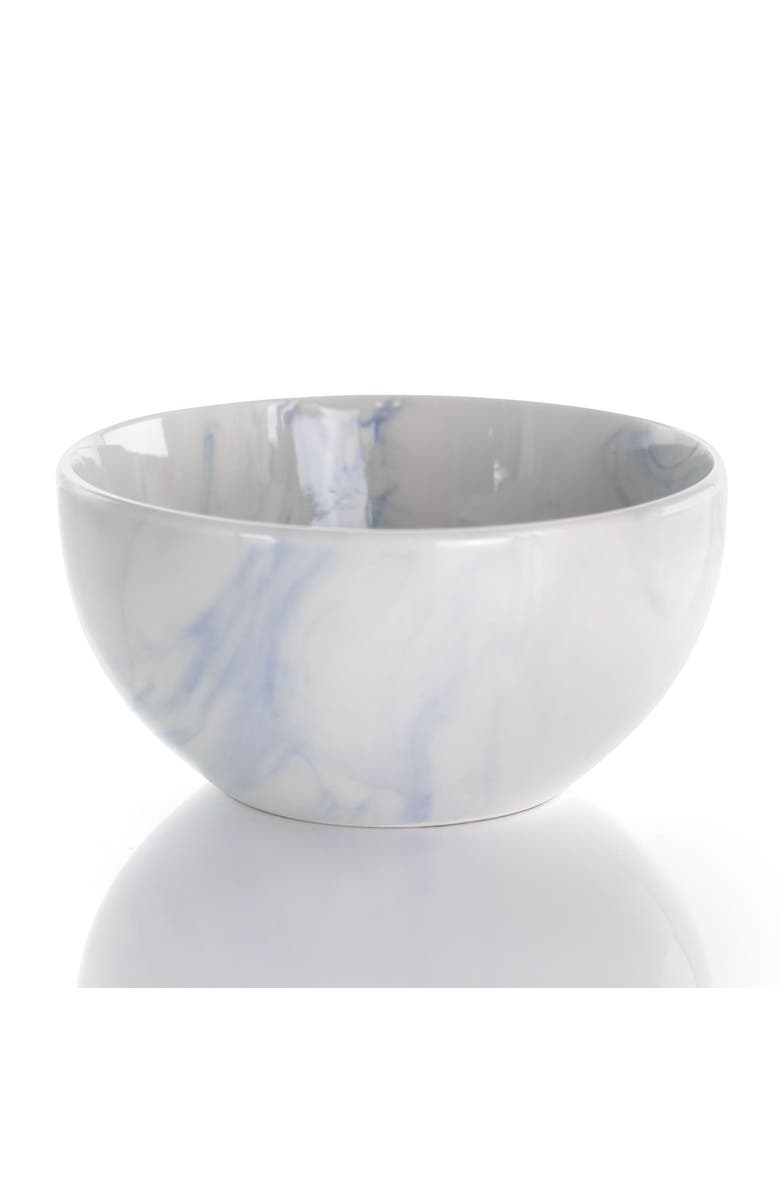 Elama Fine Marble 16 Piece Stoneware Dinnerware Set, Alternate, color, White