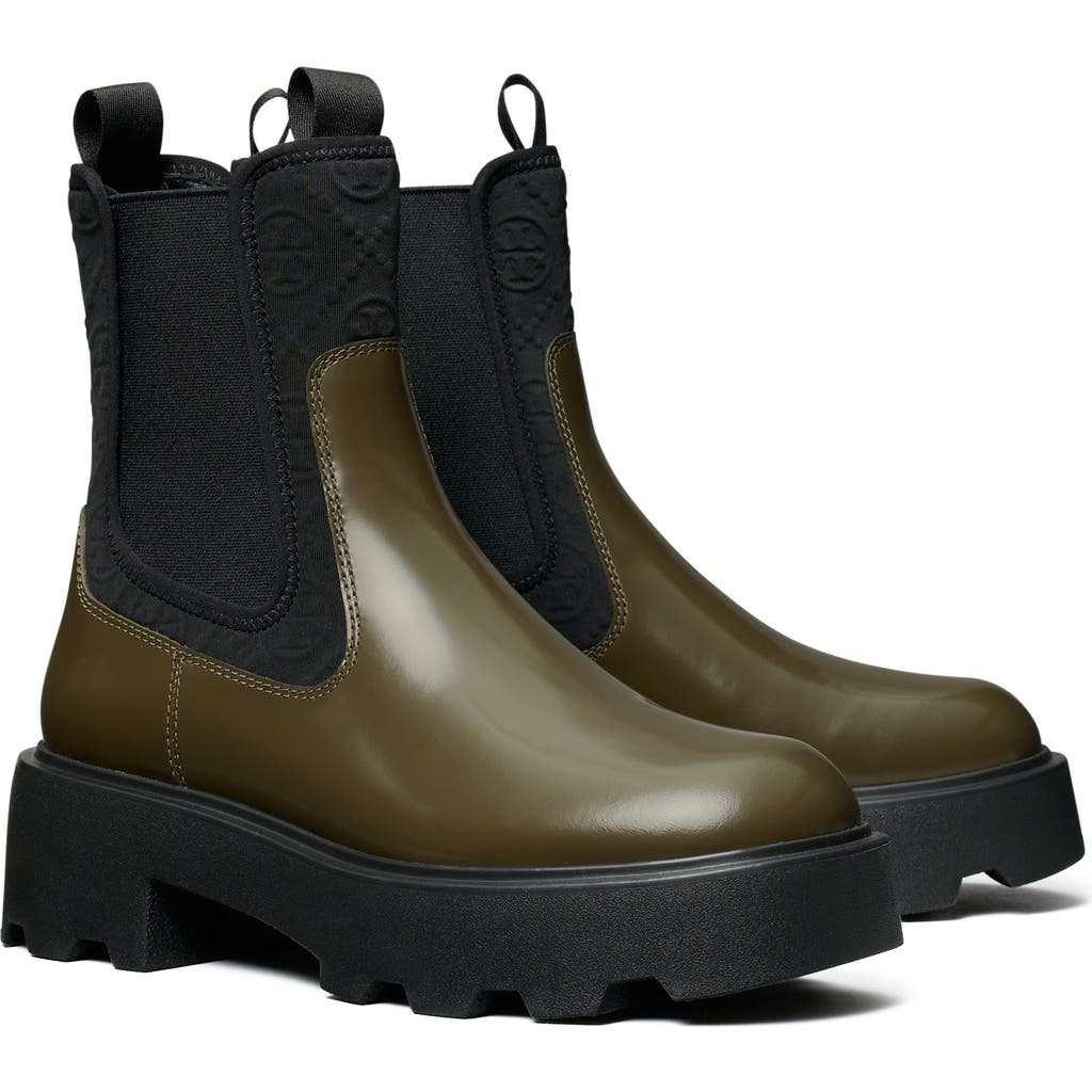 Tory Burch Chelsea Boot In Various Materials In Green
