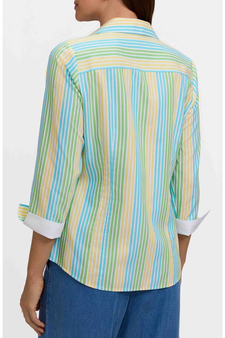 Taylor Stripe Cotton Button-Up Shirt, Alternate, color, BLUE/ MULTI