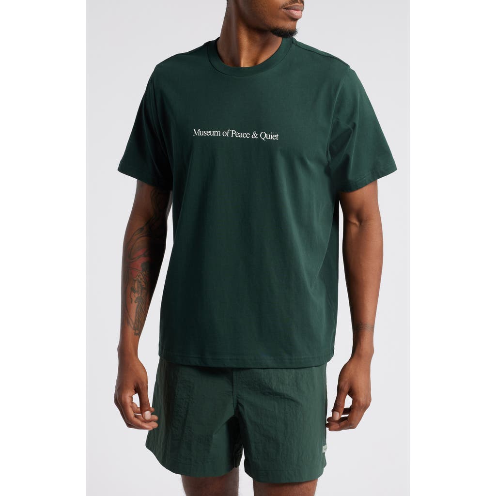 Museum of Peace & Quiet Cotton Logo T-Shirt in Pine