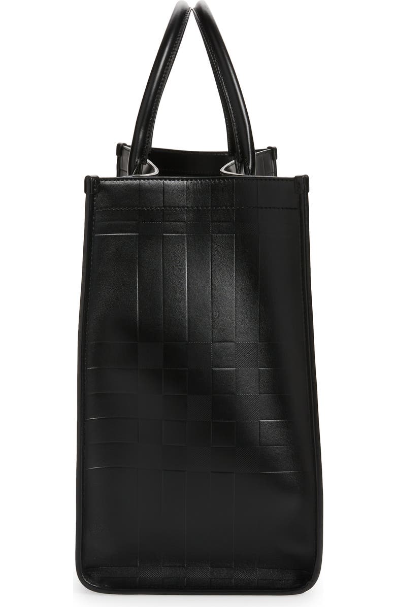 Burberry Denny Embossed Check Leather Tote, Alternate, color,