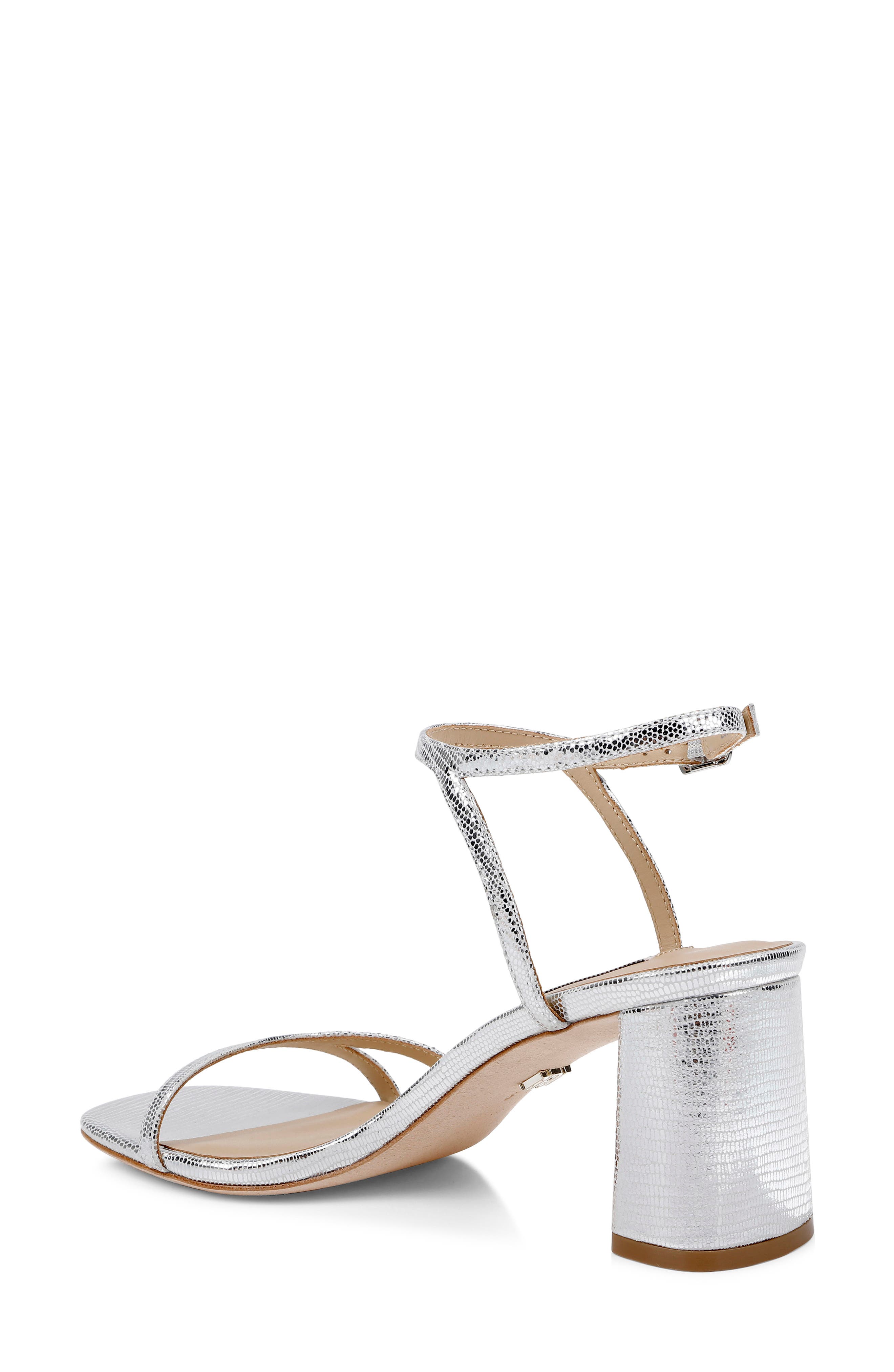 Badgley Mischka Collection Giabella Ankle Strap Sandal, Alternate, color, Silver Lizard