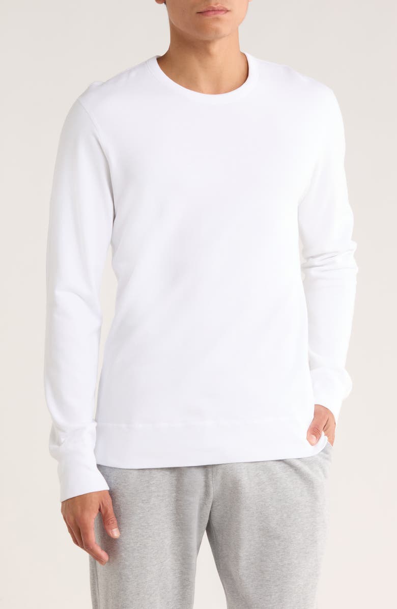 Reigning Champ Lightweight Cotton Terry Sweatshirt, Main, color, White