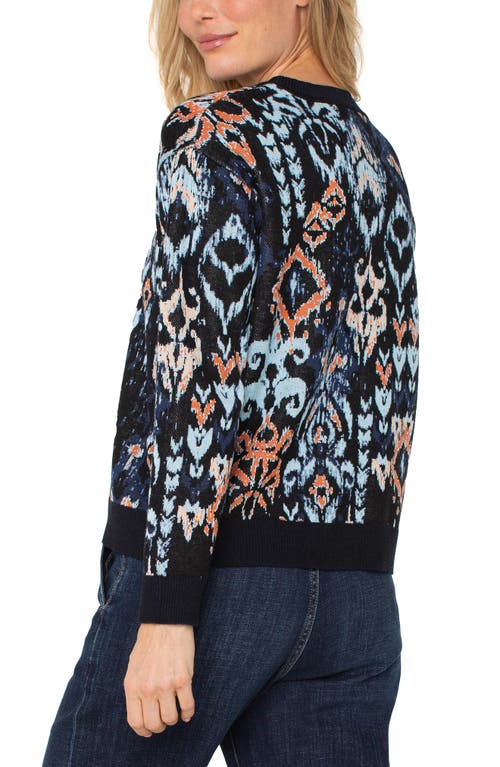 Liverpool Los Angeles Ikat Jacquard Crewneck Sweater