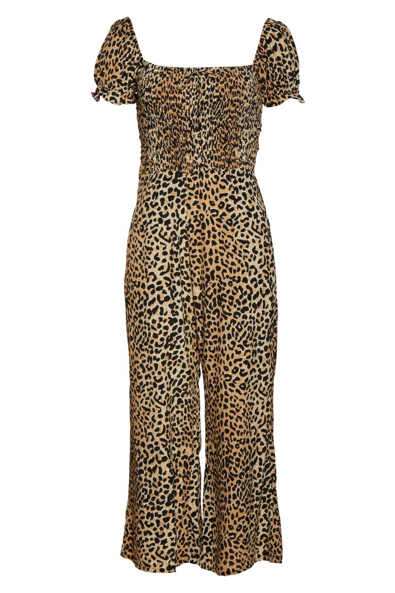 Della Animal Print Jumpsuit, Alternate, color, LE CINQ ANIMAL PRINT