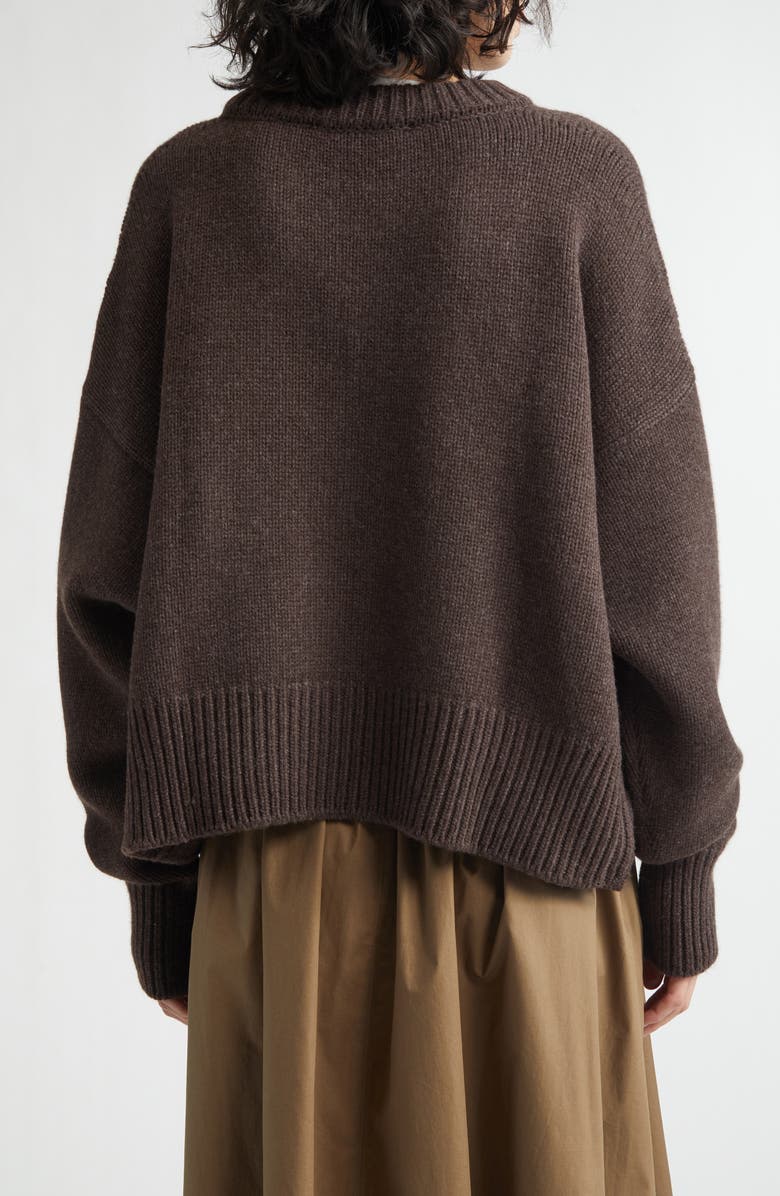 NACKIYÈ Avalanche Merino Wool & Cashmere Sweater, Alternate, color, Maroon Borsalino