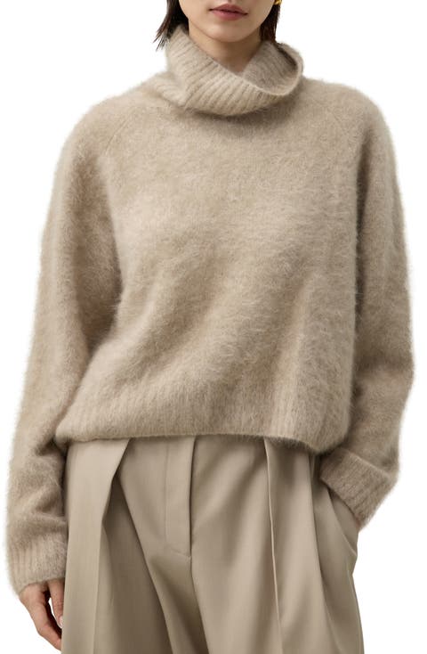 Women's Brushed Cashmere Turtleneck Sweater