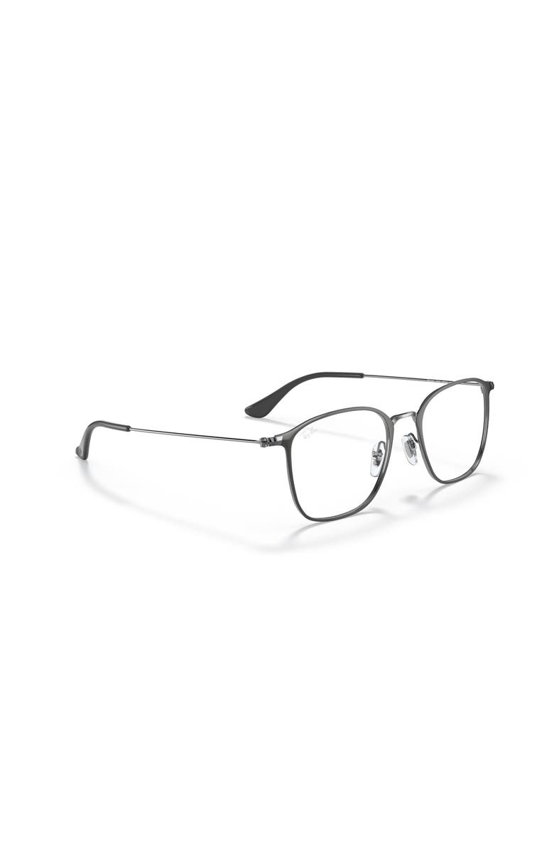 Ray-Ban 49mm Square optical glasses, Alternate, color, Grey