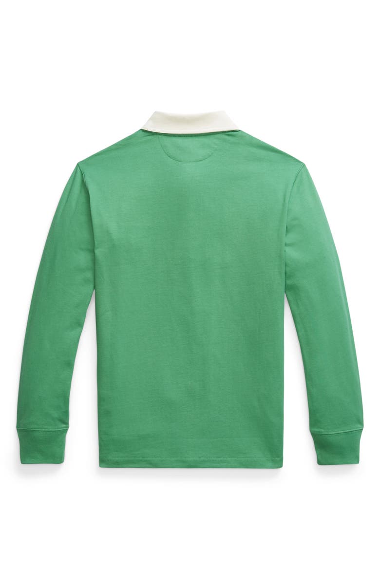 Polo Ralph Lauren Kids' Chest Stripe Cotton Rugby Polo, Alternate, color, 