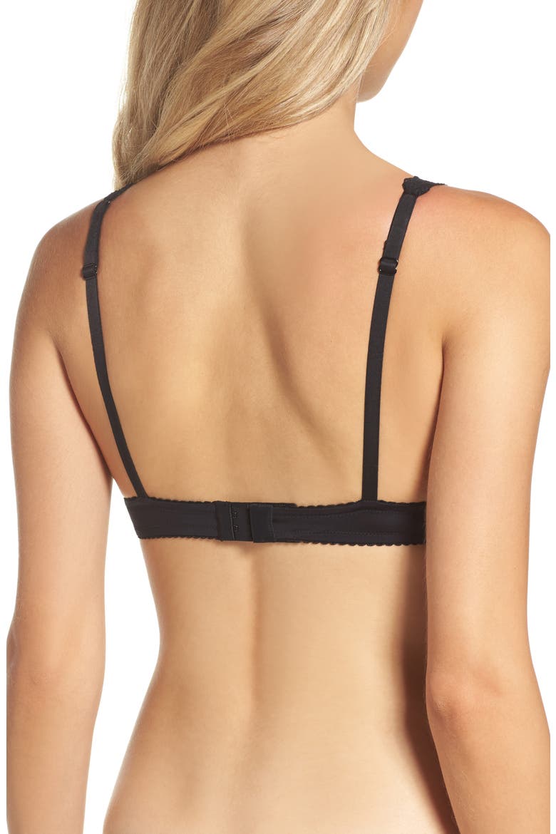 'Trenta' Soft Cup Bra, Alternate, color, BLACK