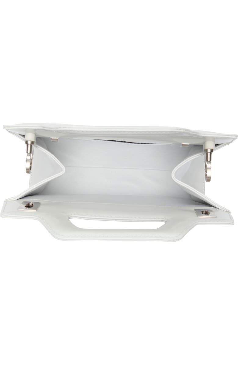 FERRAGAMO Mini Wanda Leather Top Handle Bag, Alternate, color, White