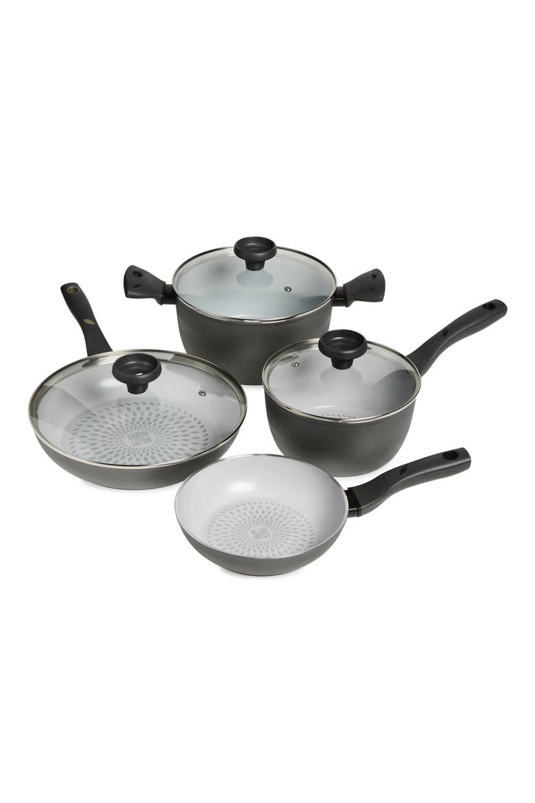 Ceramic 7-Piece Cookware Set, Main, color, GRAY