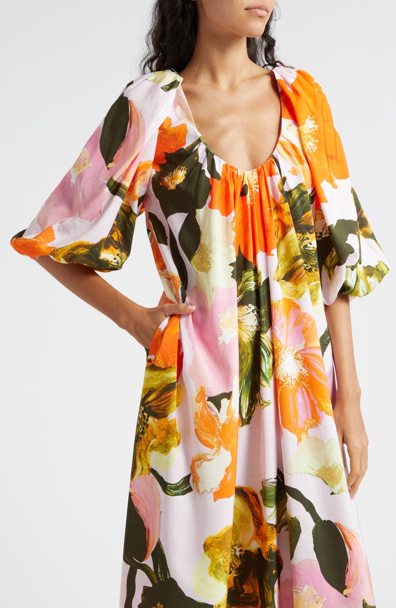 Stine Goya Teresa Floral Puff Sleeve Maxi Dress, Alternate, color, 