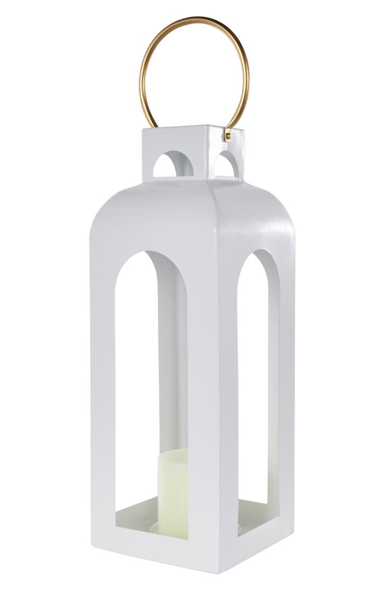 UMA Metal Candle Lantern, Main, color, White