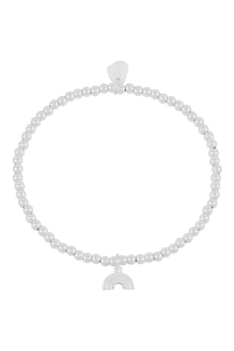 Rainbow Sienna Beaded Stretch Bracelet, Alternate, color, SILVER