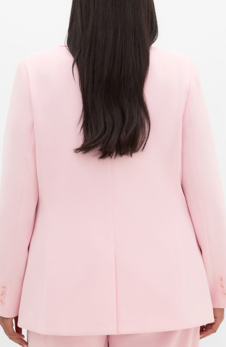 City Chic Holly Double Breasted Blazer, Alternate, color, Soft Pink