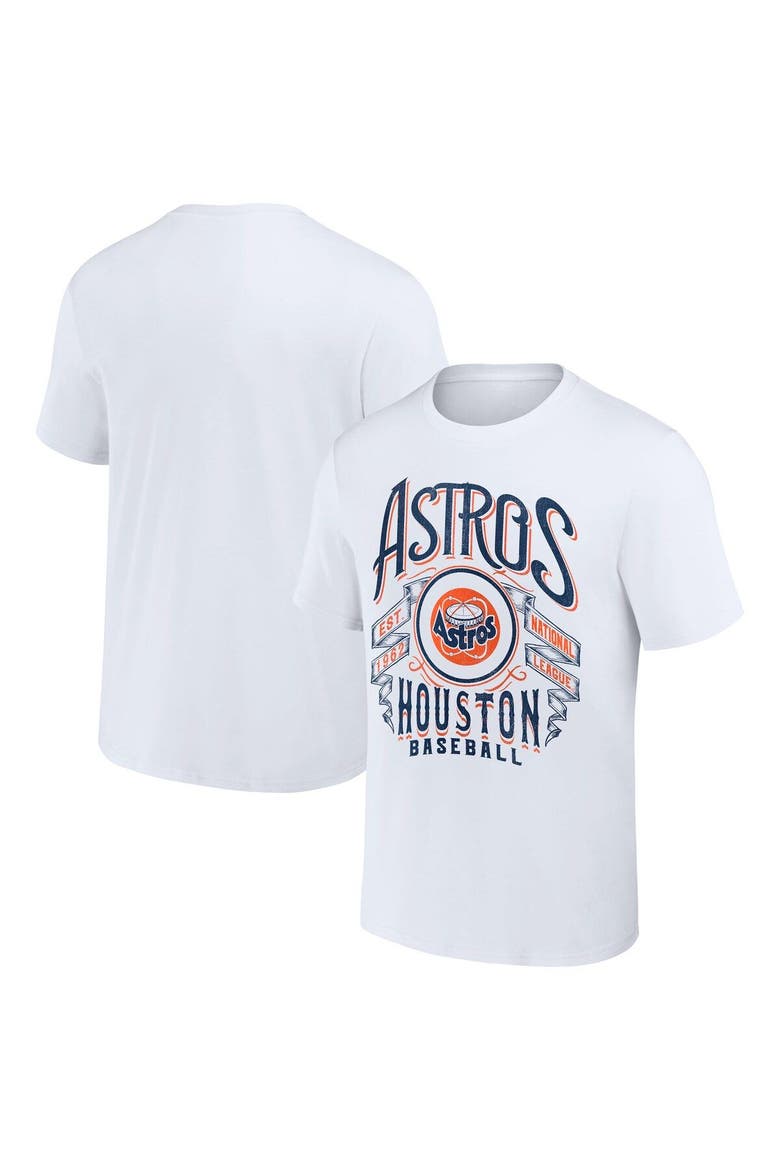 Men's Darius Rucker Collection by Fanatics White Houston Astros Distressed Rock T-Shirt, Main, color, White
