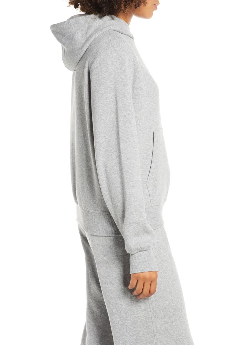 Fleece Hoodie, Alternate, color, LIGHT GREY MELANGE