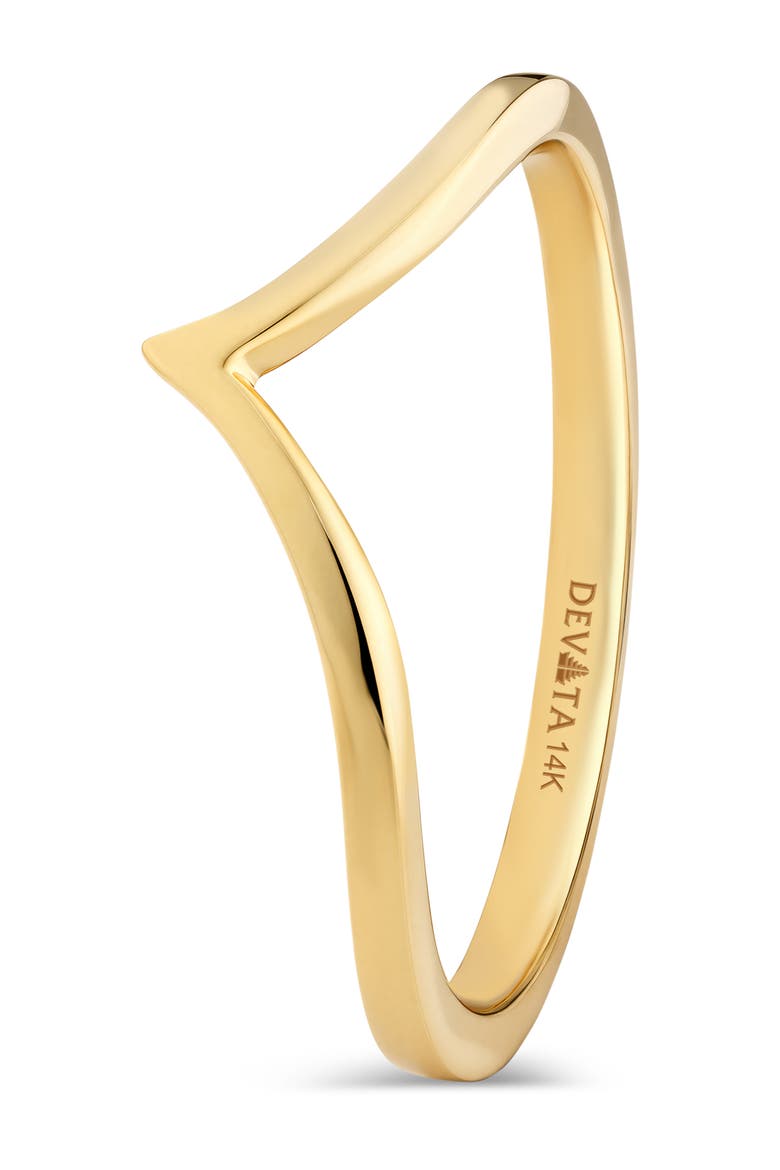 Chevron Ring in 14K Gold, 6mm, Alternate, color, Yellow Gold