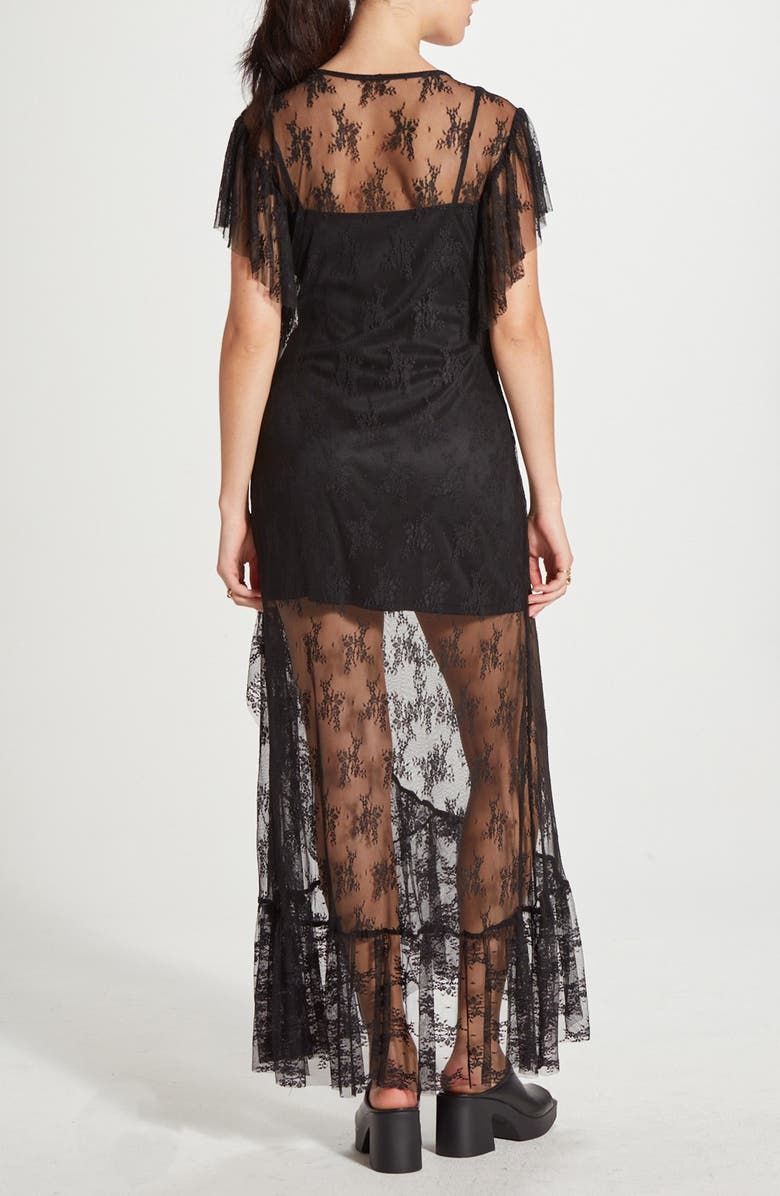 WISHLIST Sheer Lace Maxi Dress, Alternate, color, 