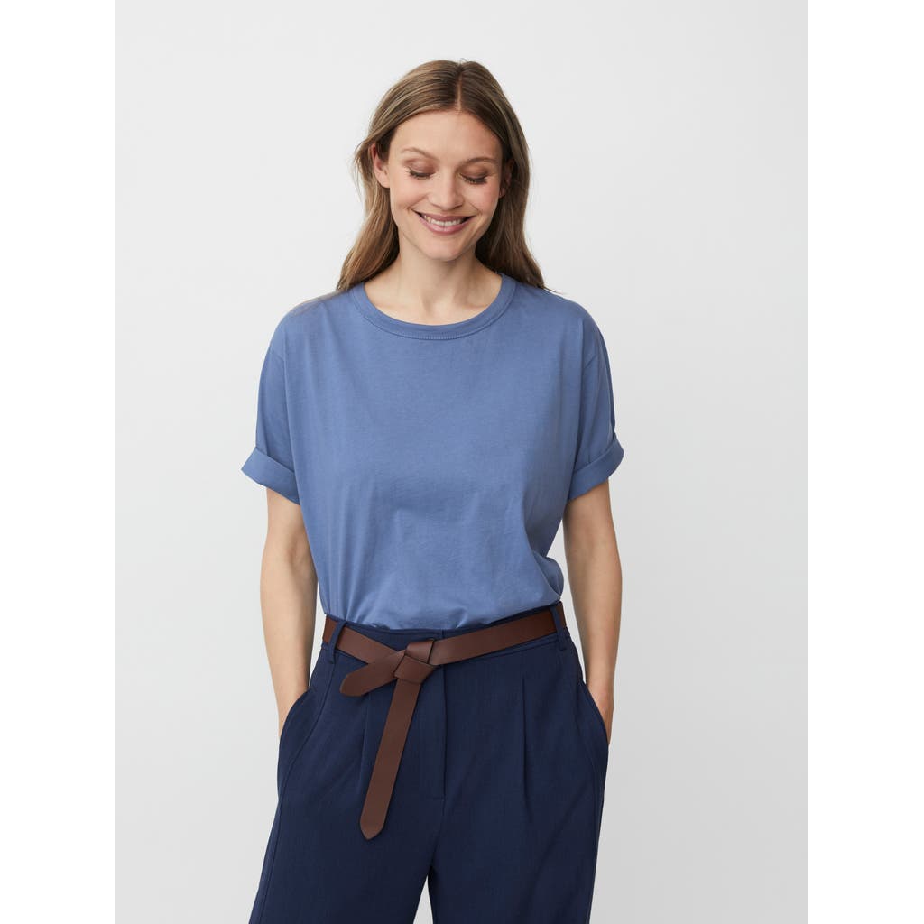 Masai Copenhagen MaDoreann Short Sleeve Crew Neck T-Shirt in Bijou Blue  product