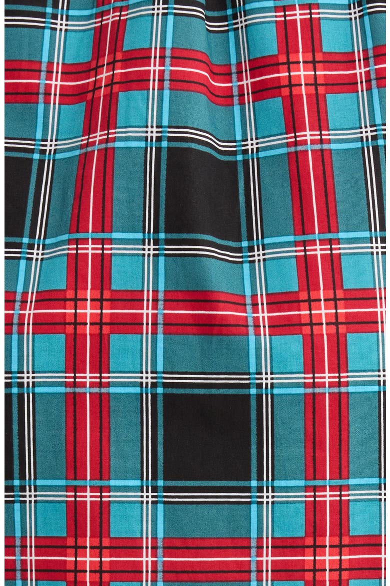 Wynette Plaid Tiered Cotton Midi Shirtdress, Alternate, color, MULTI-PLAID