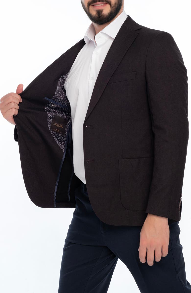 VELLAPAIS Solid Sport Coat, Alternate, color, Burgundy