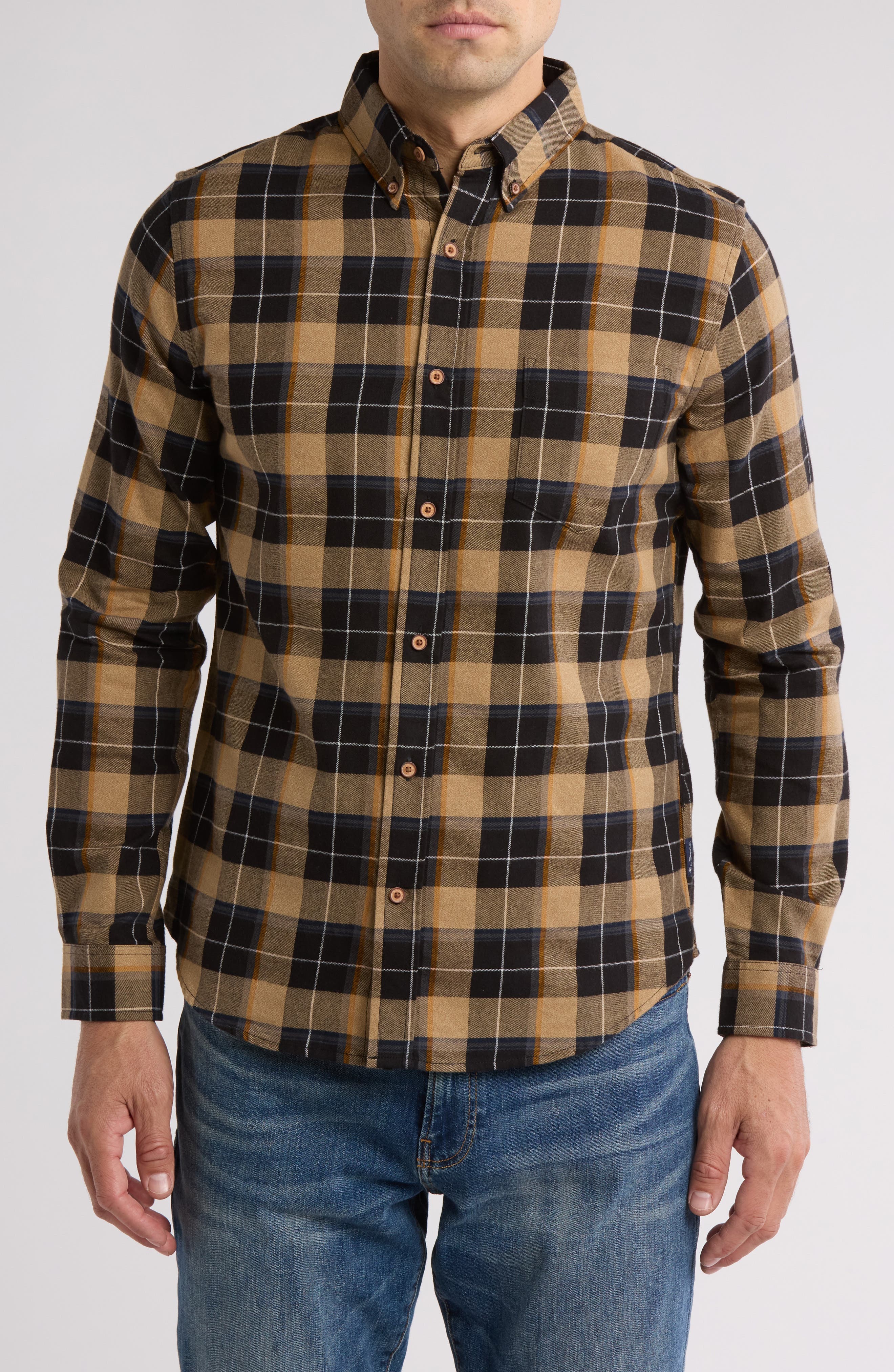 Ben Sherman Marled Check Cotton Button-Down Shirt