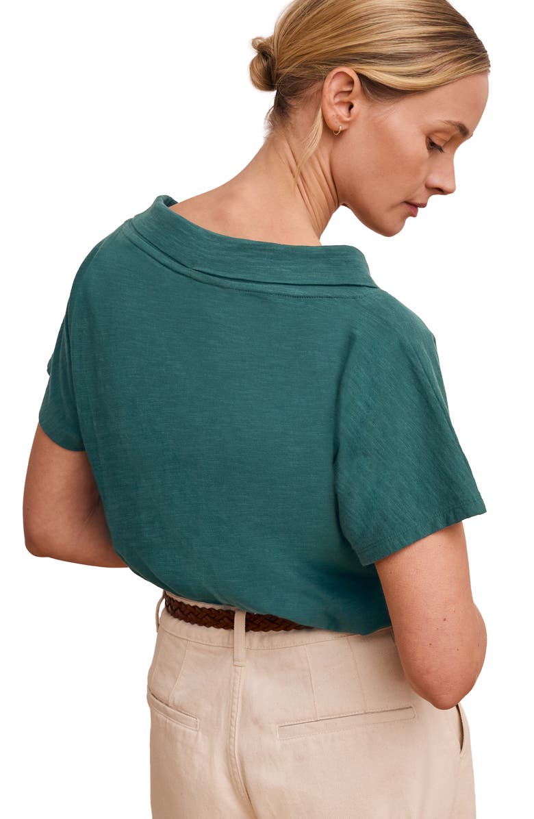 Celtic & Co. Sculpted Boat Neck Relaxed T-Shirt, Alternate, color, Teal