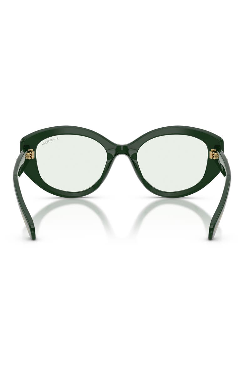 53mm Polarized Irregular Sunglasses, Alternate, color, DARK GREEN / PHOTO GREEN