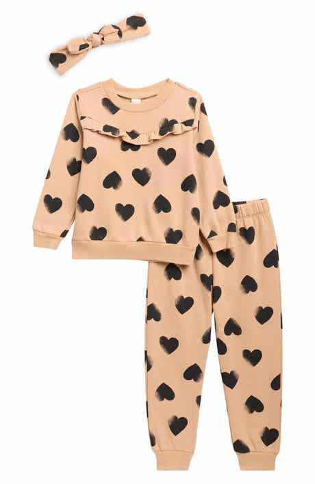 Kids' 3-Piece Sweatshirt, Joggers & Headband Set