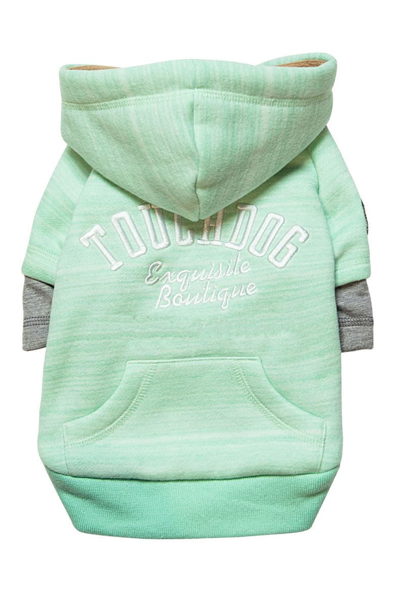 Touchdog Hampton Beach Sandblasted Hoodie, Main, color, GREEN