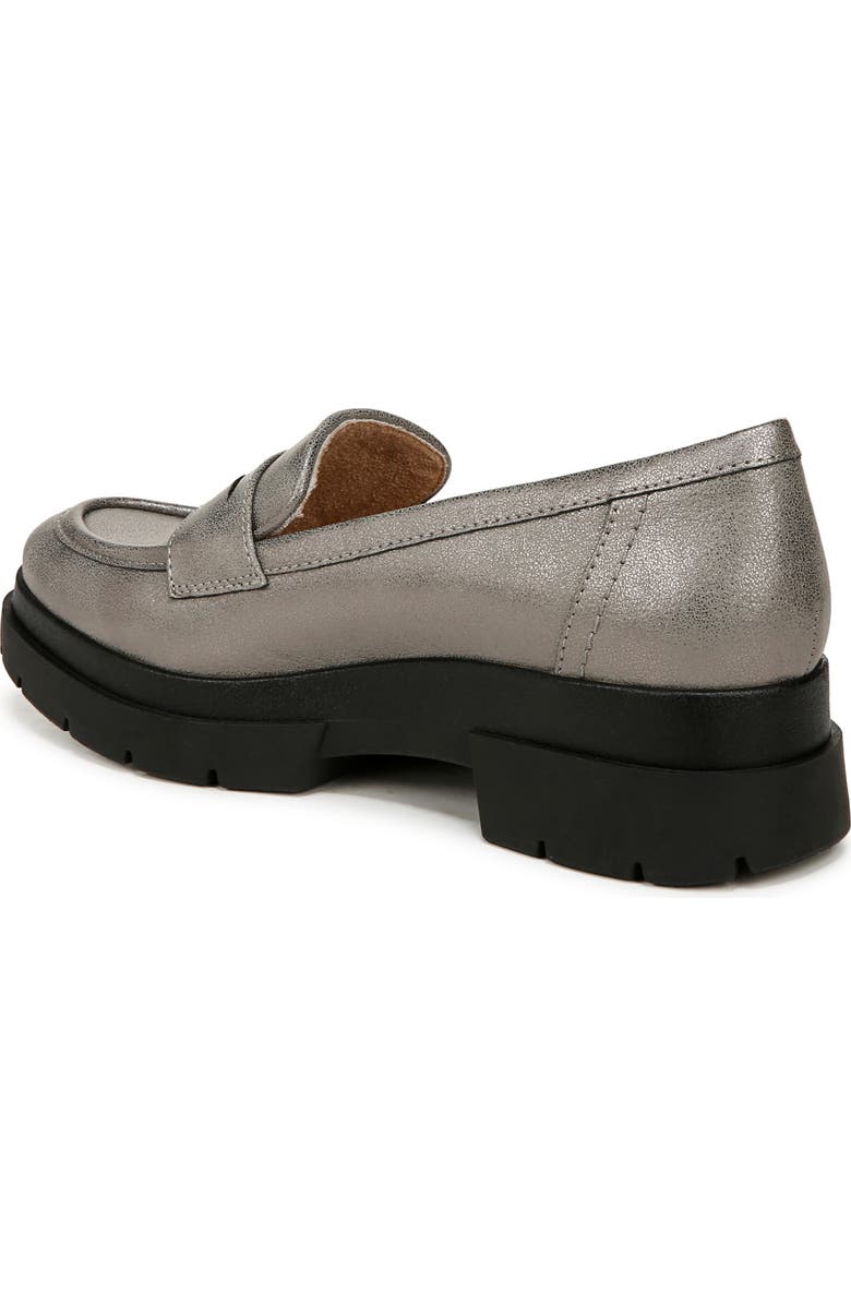SOUL NATURALIZER Ophelia Lug Sole Penny Loafer, Alternate, color, Pewter Faux Leather