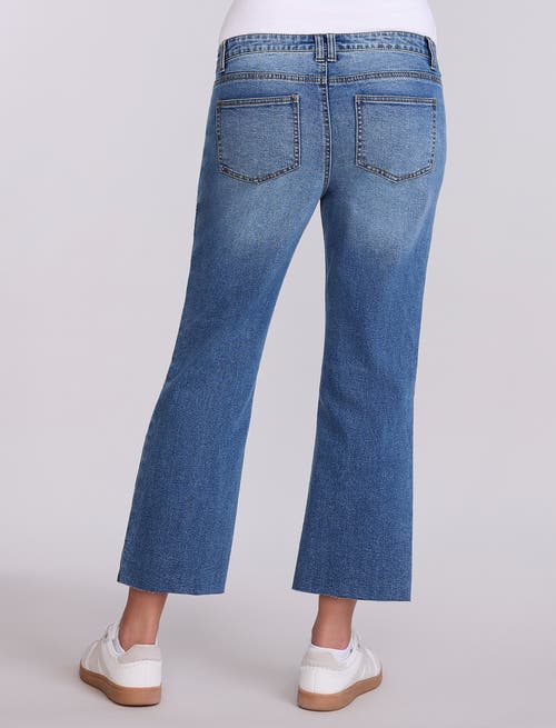 Motherhood Maternity Under The Belly Wide Leg Crop Jeans In Blue