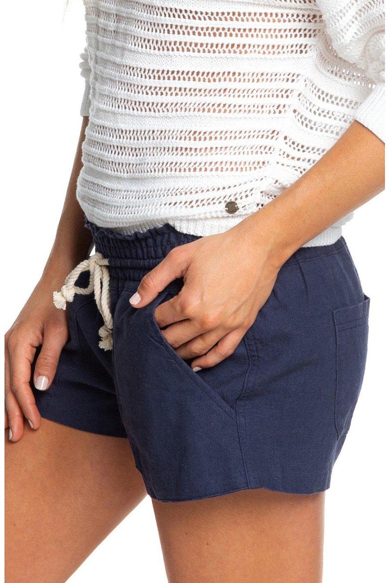 Oceanside Cotton Drawstring Shorts, Alternate, color, MOOD INDIG