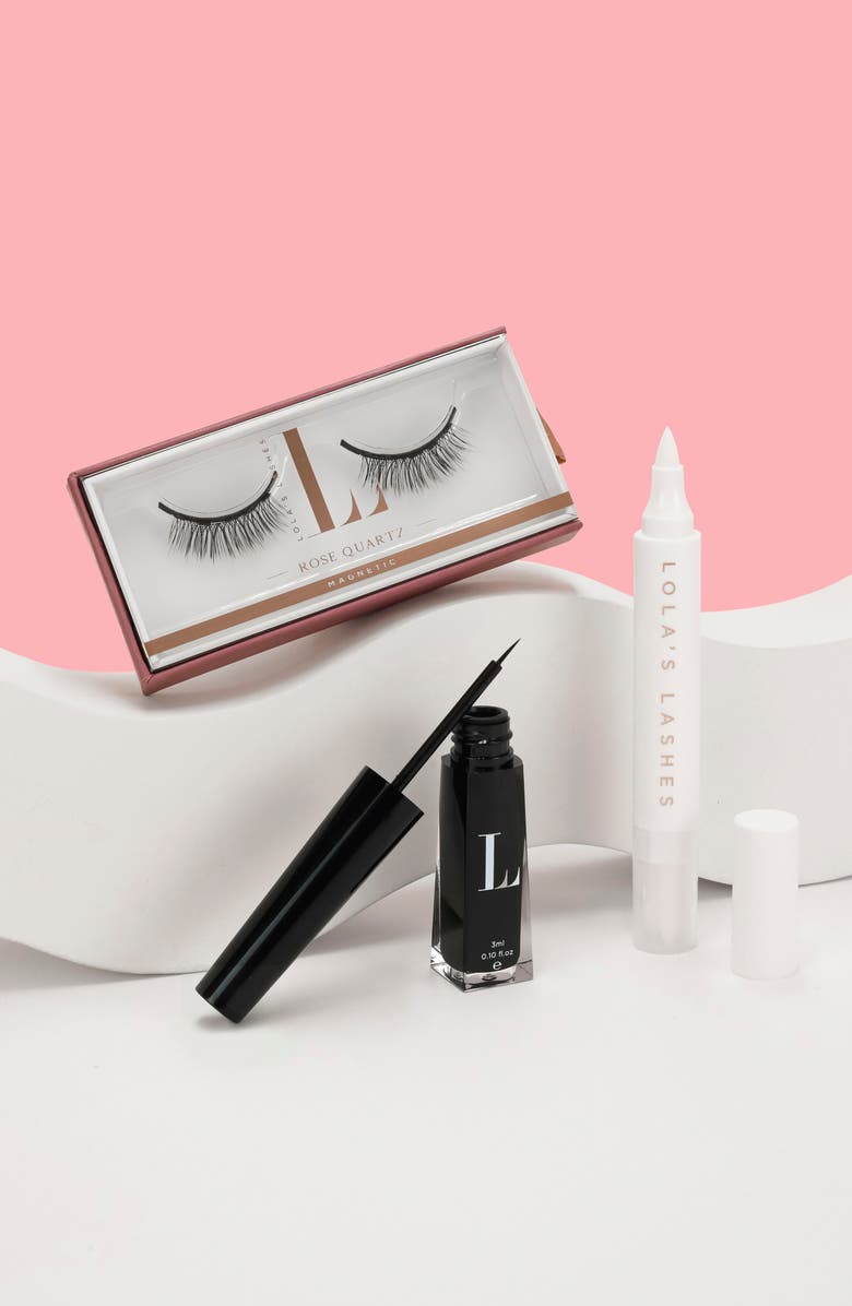 Lola's Lashes Rose Quartz Hybrid Magnetic Lash Set, Alternate, color, 