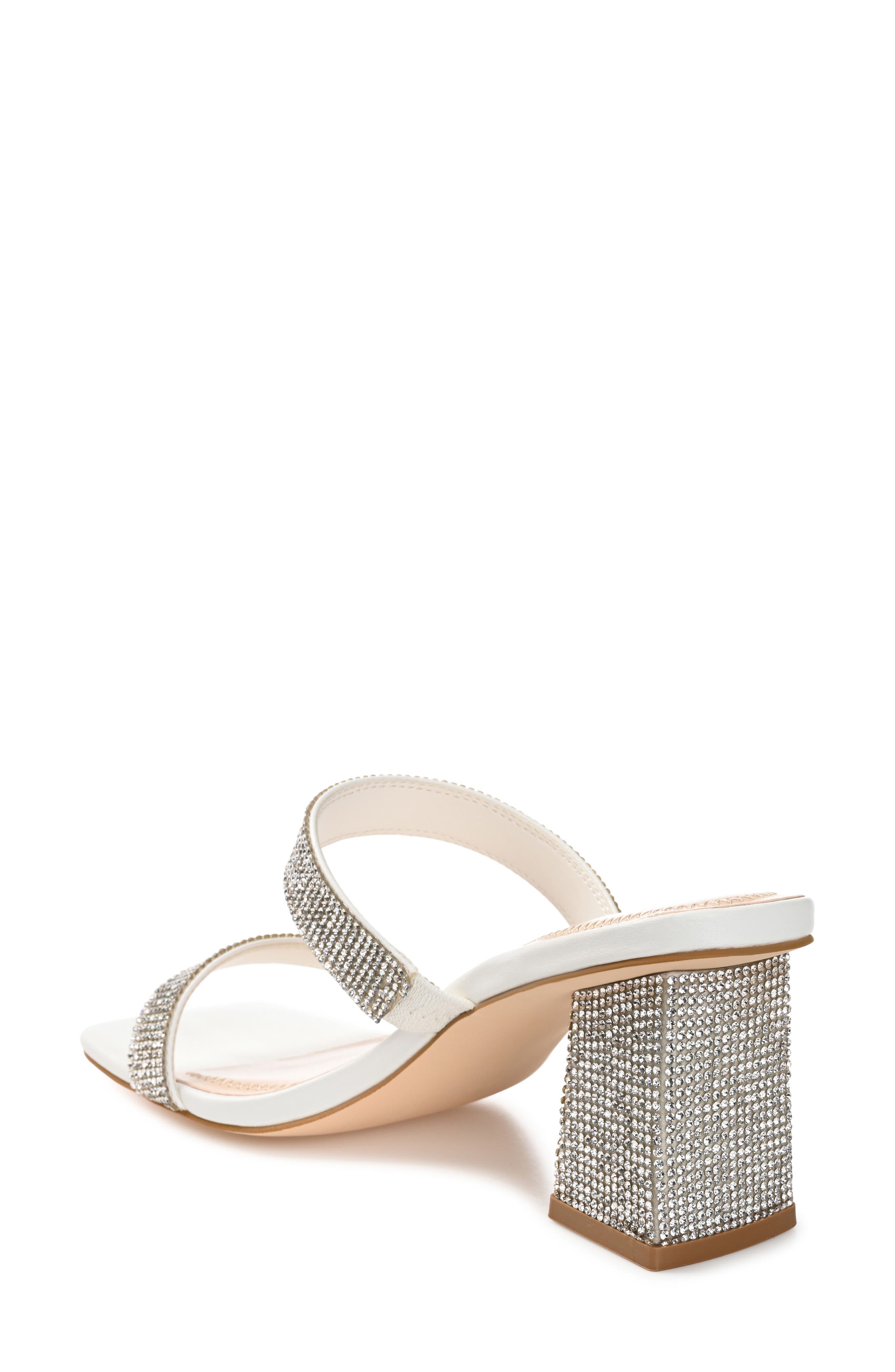Journee Collection Shandee Heeled Sandal, Alternate, color, White