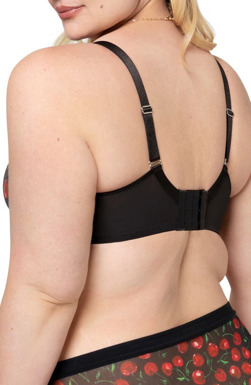 Curvy Couture Full Figure Mesh Underwire Bra In Red