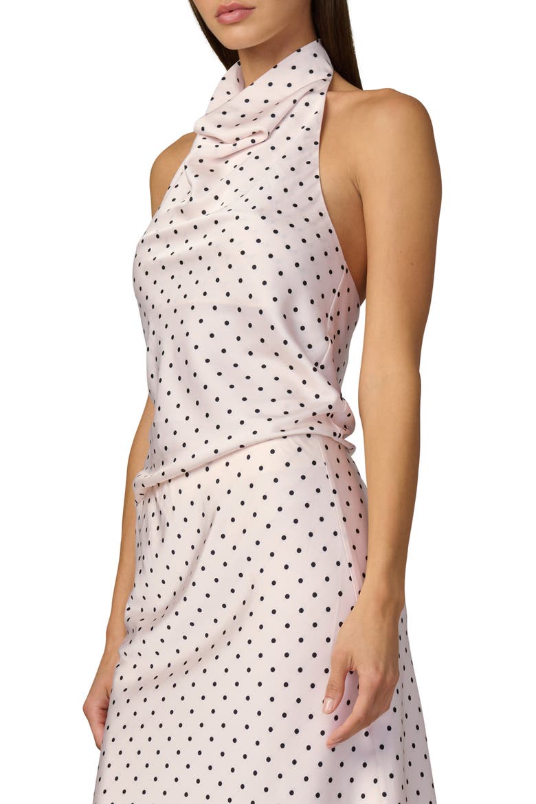 The Ines Halter Top, Alternate, color, ECRU POLKA DOT