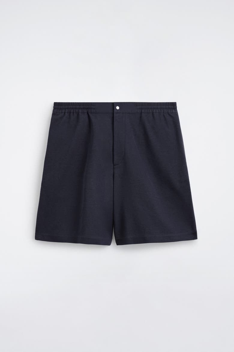 Elasticated Paneled Jersey Shorts, Alternate, color, NAVY
