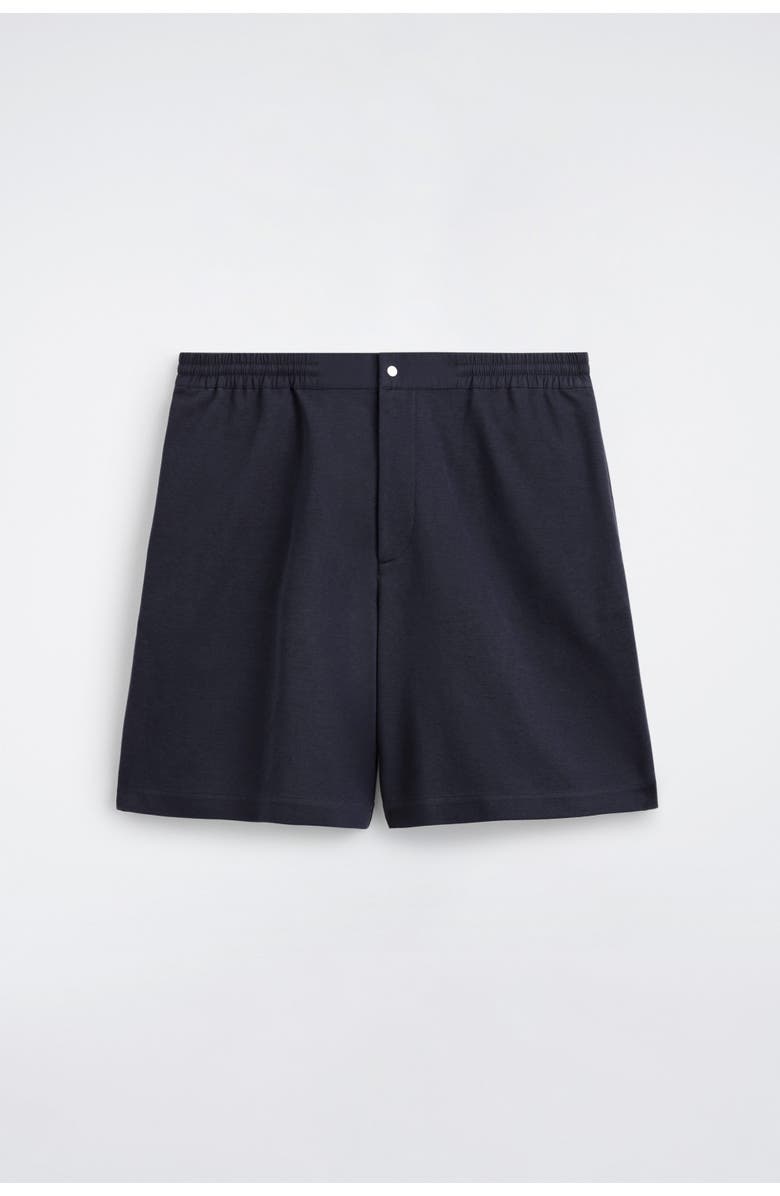 COS Elasticated Paneled Jersey Shorts, Alternate, color, Navy