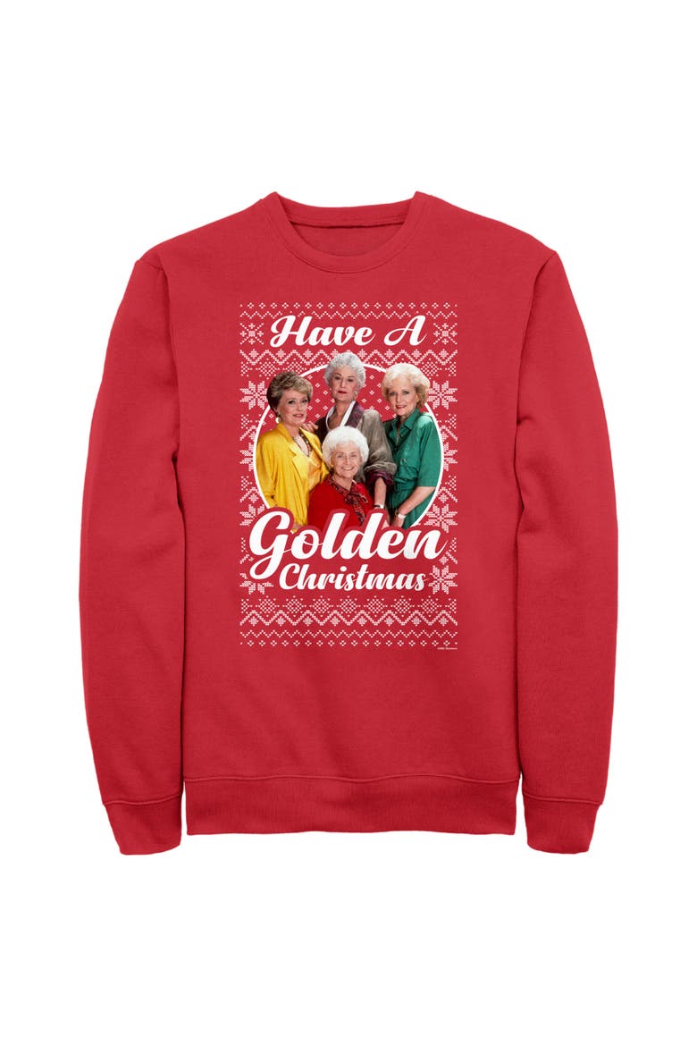 Men's The Golden Girls Ugly Christmas Portrait  Sweatshirt, Main, color, Red