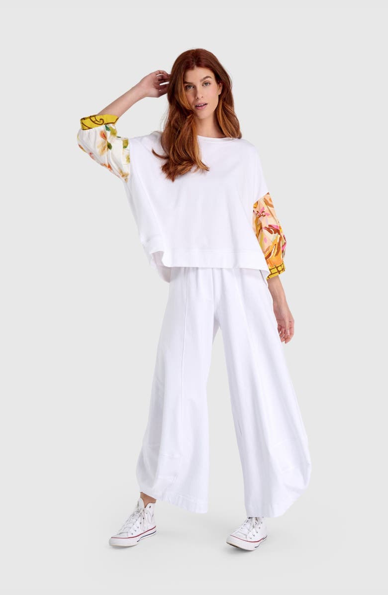 Alembika Essential Terry Punto Pants, Alternate, color, White