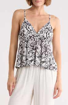 Carefree Print V-Neck Tank